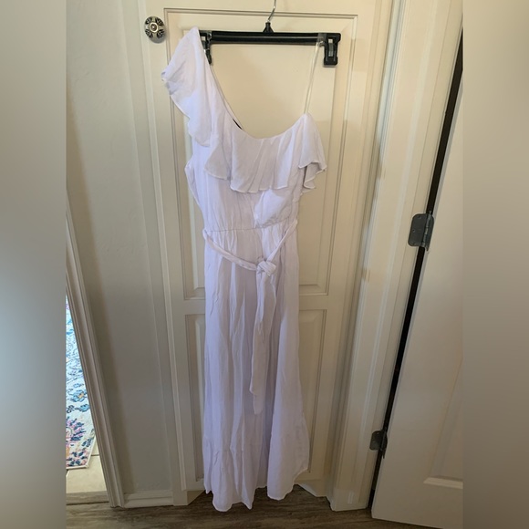 NWT White Lined Dress - Picture 1 of 1